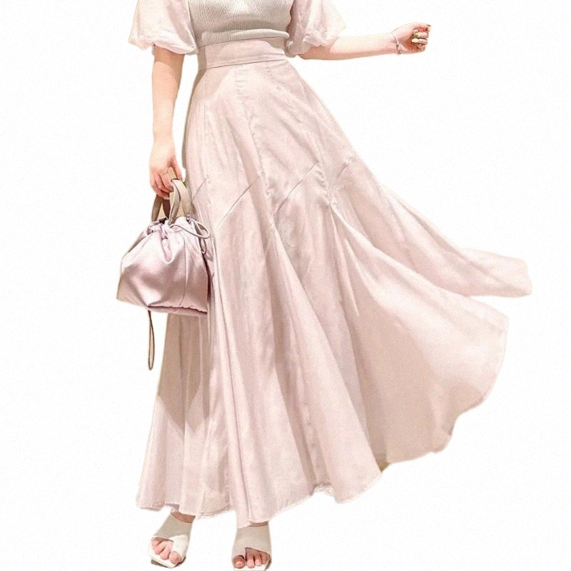 Skirts skirts Women Fashion Elegant High Waist A-line Japanese Office Lady Irregular Trumpet Jupe Sweet Solid Faldas Mujer 2022 Summer e4rr#