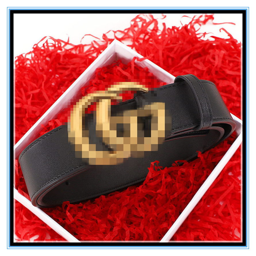 

Luxury Designer Men Women Belts of Mens and Women Belt GGBuckle ggity with Fashion Big Buckle Real Leather Top High-Quality, Multi