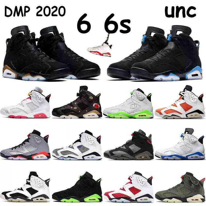 

Boots 6S Boots Shoes Mens Sneakers Trainers Dmp Unc Alternate Hare Sport Blue Reflective Silver Flight Black Infrared New Top 6, 11