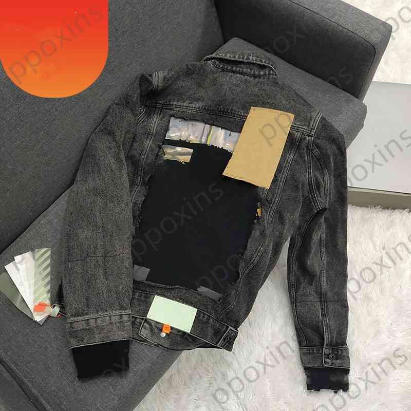 Off Jacket Offs Men's Correct Version White Monet Oil Painting Arrow Printing Denim Fashion Brand Men and Women Lovers18et-image-801496490