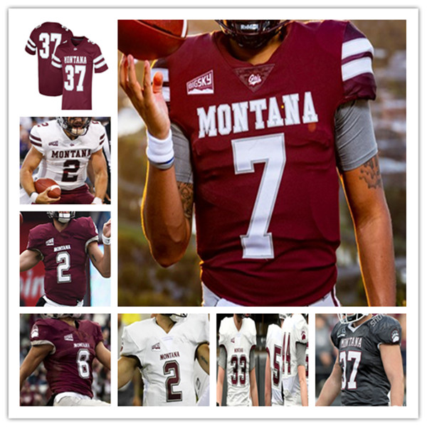 

American College Football Wear Ncaa College Montana Football Jersey Lucas Johnson Marcus Welnel Nick Ostmo Mitch Roberts Junior Bergen Nick Williams Malik Flowers, Men black