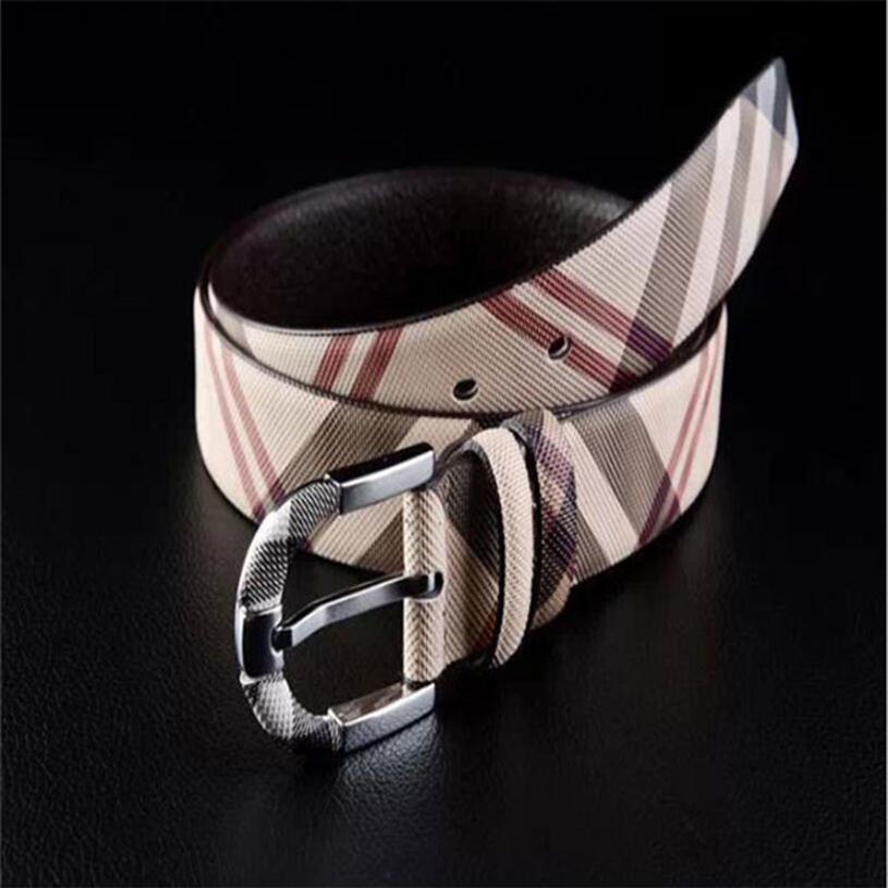 

luxury- top mens designer belts High quality jeans casual belt Mens plaid business belt290p