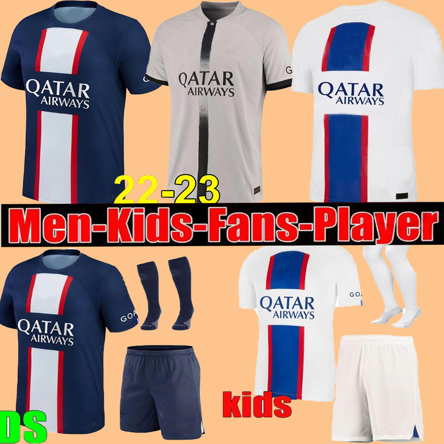 

MESSIs 22 23 maillots de foot MBAPPE SERGIO RAMOS 4th soccer jersey ICARDI PSGs top thailand 2022 2023 football shirt HAKIMI WIJNALDUM Camiseta futbol men kids, 22 23 home+patch