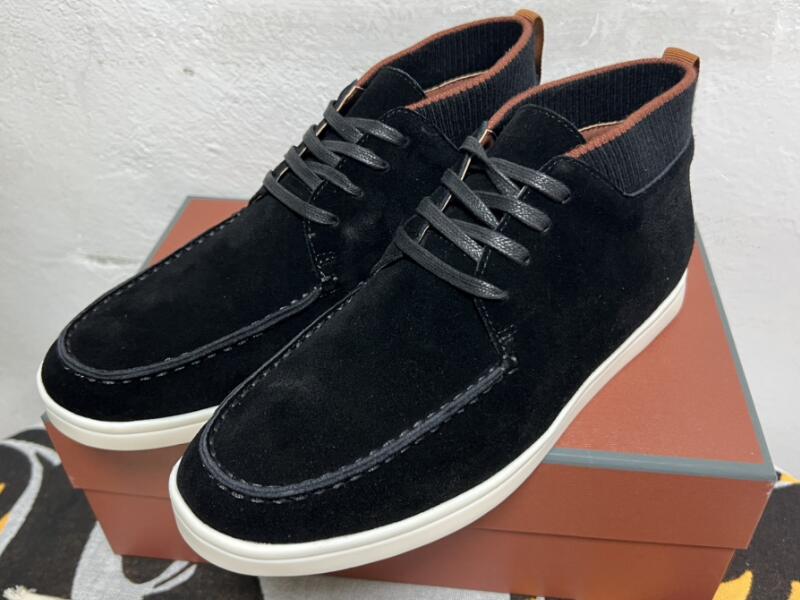 

Realfine Boots 5A LP Loro Piana Suede Laced Soho Walk Ankle Boot for Men with Box Size 39-45 2903, Lp 2903 open 5a_04