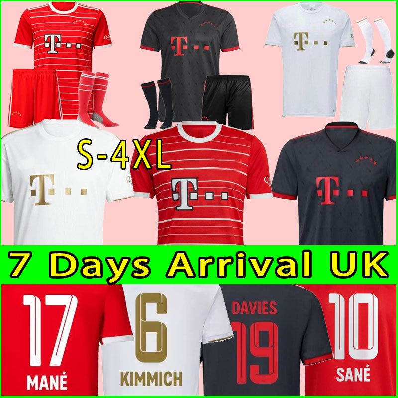 

Soccer Jerseys S-4XL 22 23 Bayern Munich soccer jersey DE LIGT SANE 2022 2023 football shirt GORETZKA GNABRY camisa de futebol top thailand, Home player vesion
