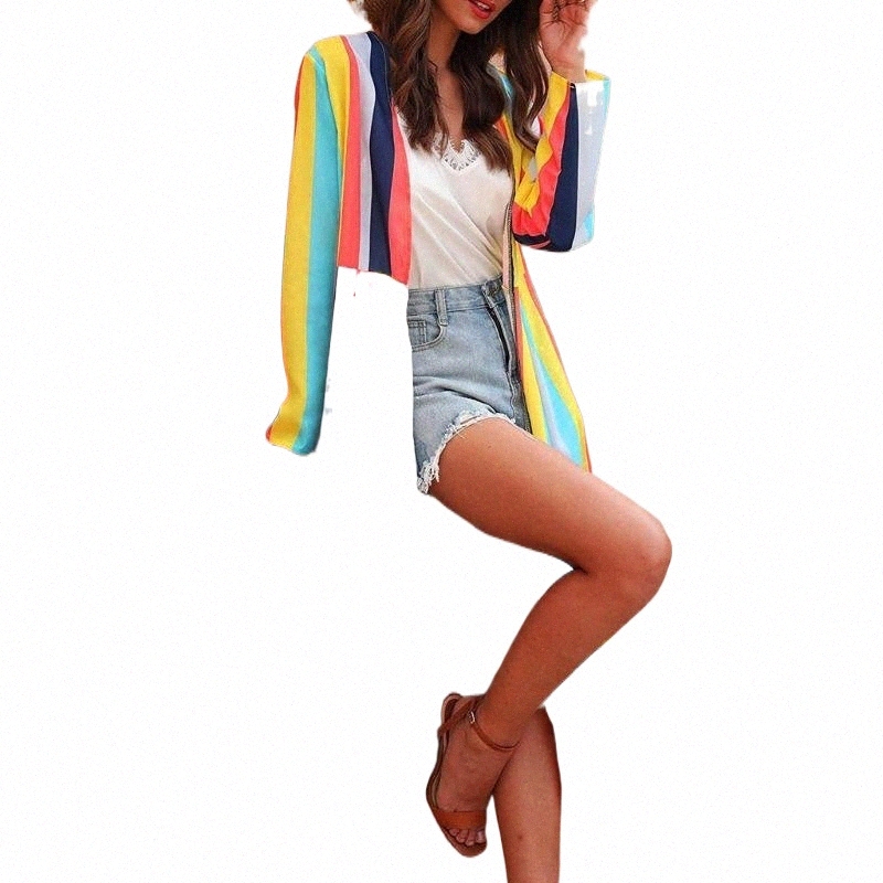 Women's Swimwear women Beach Wear Multicolor Striped Cover-ups Kaftan Swimwear Ladies Dress Tunics Robe De Plag Plus Size 2XL Women's u-image-801596003