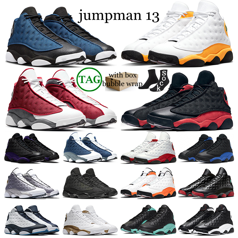 

Men Basketball Shoes 13s Brave Blue Del Sol Obsidian Black Cat Hyper Royal Chicago Bred Starfish Cap and Gown 13 trainers sports sneakers, #5 court purple