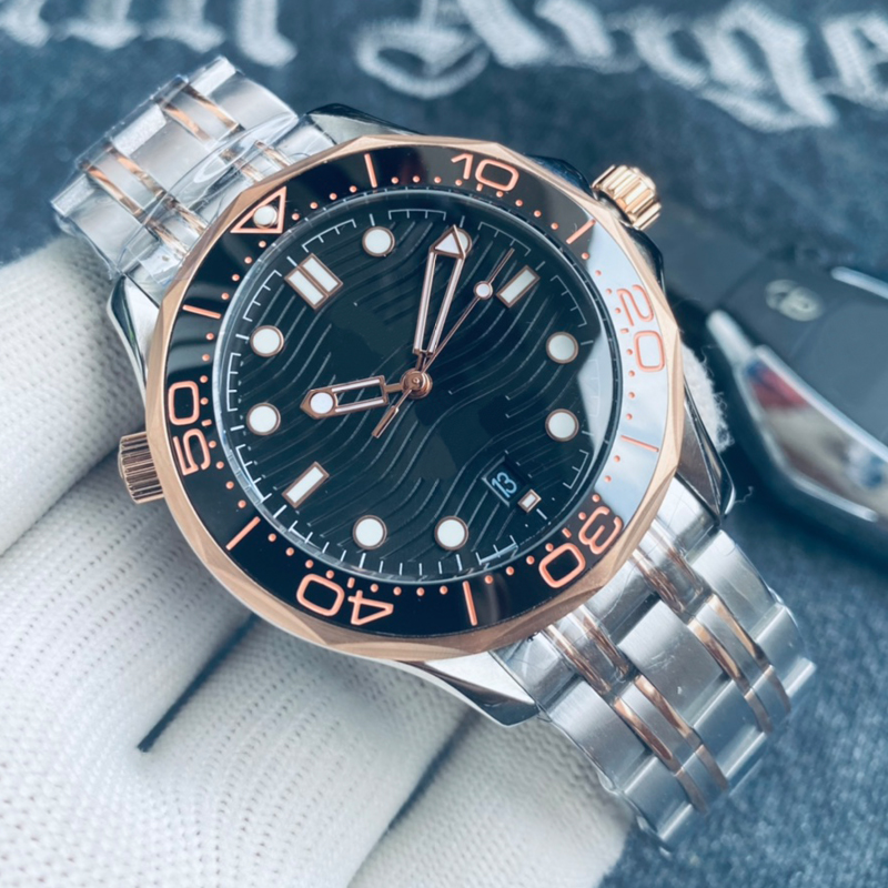 

Mens Watch luxury watches 300 AAA WATCHES Rose Gold Mixed Silver Automatic James 007 Quality Water Resistant Luminous Men's Sports wristwatches, Only make watch waterproof
