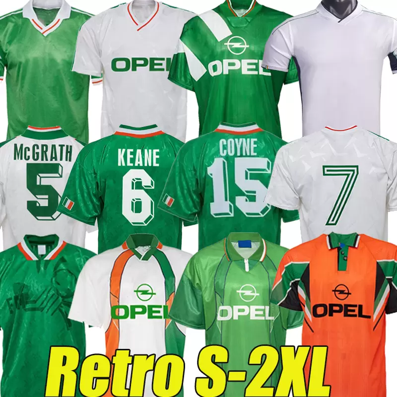 

KEANE Ireland Retro soccer jerseys 1988 1990 1992 1994 1995 1996 1997 1998 2022 away Irish MCGRATH football shirt Republic of Irelands Natio, Aierlan 1995-96 home