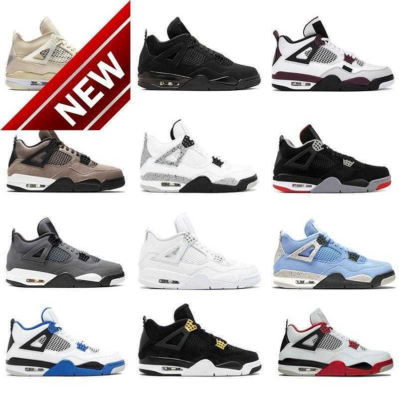 

Boots 2022 Arrival Basketball Shoes 4 4s University Blue White Oreo Men Women Jumpman Taupe Haze Pure Money Retro Trainers Sneakers 36 -46, 14