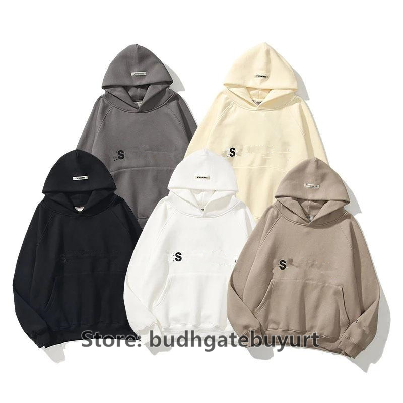 

Autumn casual men' tracksuit ES three-dimensional silicone letter basic five-color classic hoodie designer sleeves reflective letter women' sweater