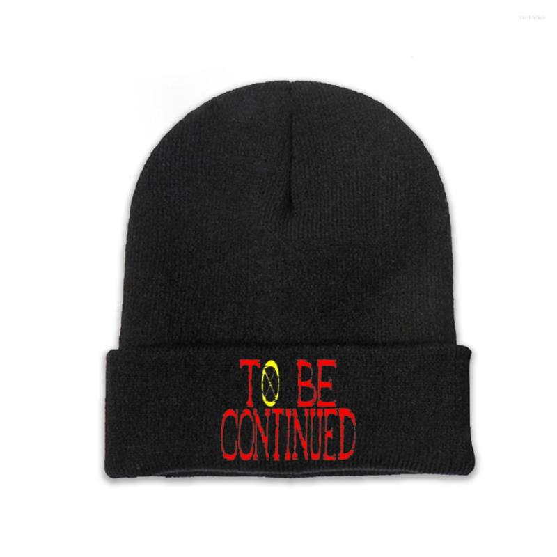 

Berets Knit Hat One Piece Anime Winter Warm Beanie Caps To Be Continued Men Women Fashion Casual Bonnet, Red