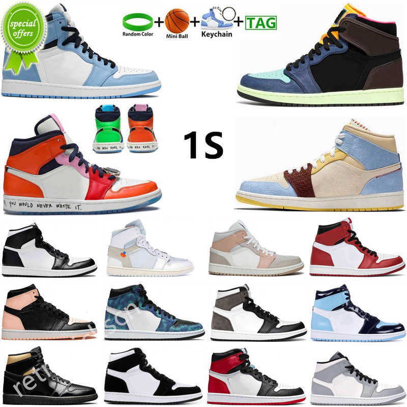 

Boots Basketball Shoes 1 1s Sneakers Rebellionaire Bred Patent Dark Mocha Marina Blue Bubble Gum Obsidian Shadow Royal Toe Twist men women, #color 39