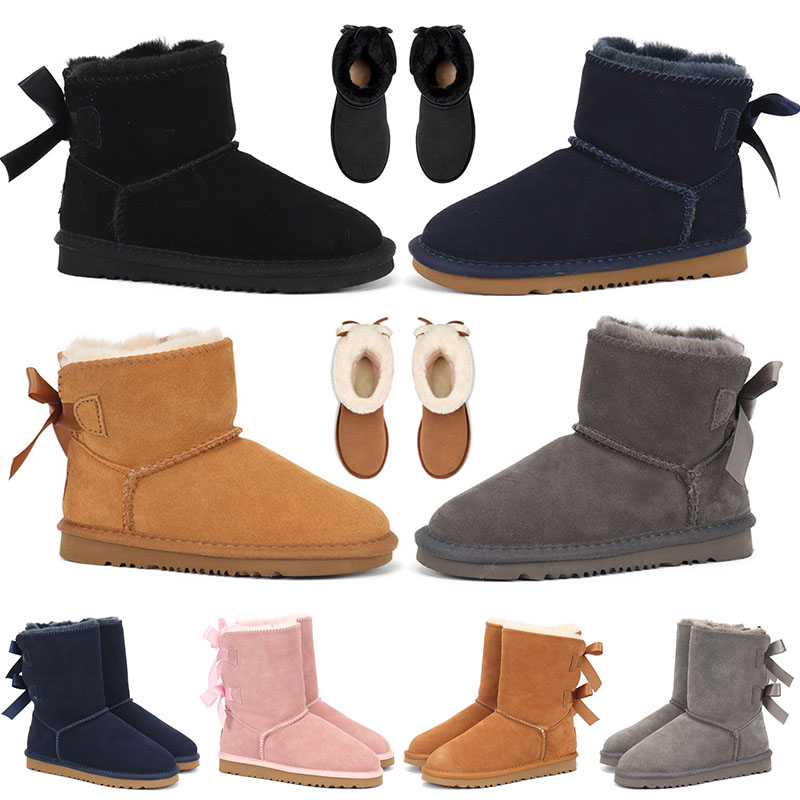 

Designer Snow Boots Women Winter Australia Australian Sneakers Classic Short Mimi Ankle Bailey Bow II Chestnut Navy Khaki Fur Fluffy Uggs Keep Warm Outdoor Boot, Classic short black