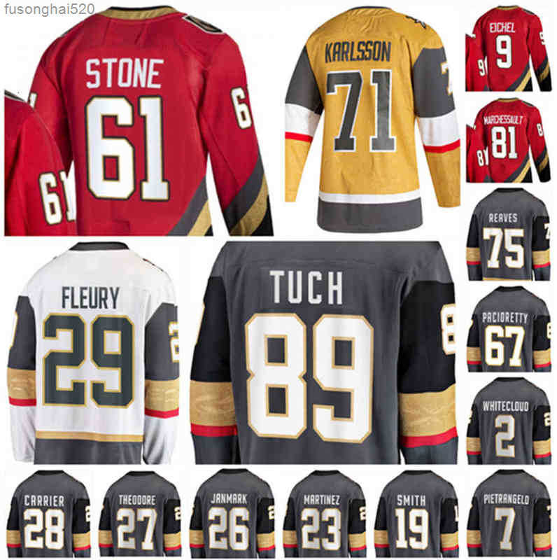 

2022 Vegas Max Pacioretty Hockey Jersey Mark Stone Alex Tuch Robin Lehner William Karlsson Jonathan Marchessault Smith VGK Custom Stitched nhl's Jerseys, Colour 5