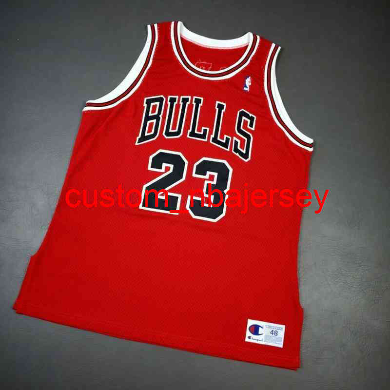 

Michael Vintage Champion 95 96 Jersey Pro Cut Basketball Jerseys Tall fat Man Big, With pictures