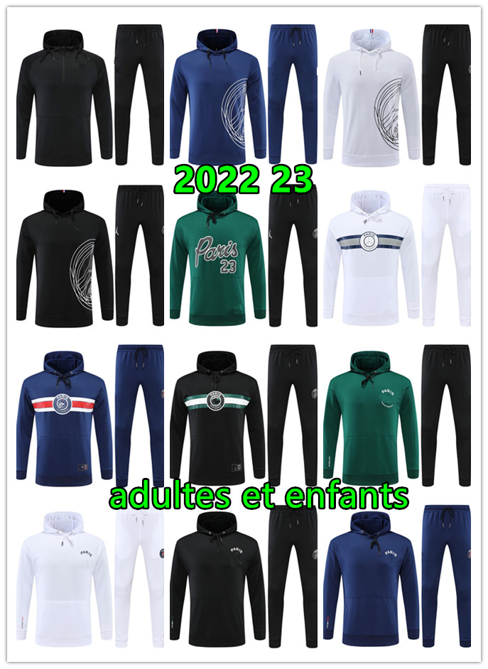 

2022 Man and kids soccer tracksuit 2022 psgS hoodies kids fr football jackets tracksuits training jogging suit jacket kit