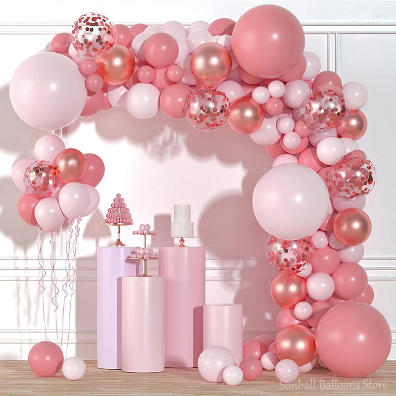 

Party Decoration Macaron Rosered Balloons Arch Garland Kit Confetti Ballon Wedding Birthday Anniversaire Baby Shower Supplies