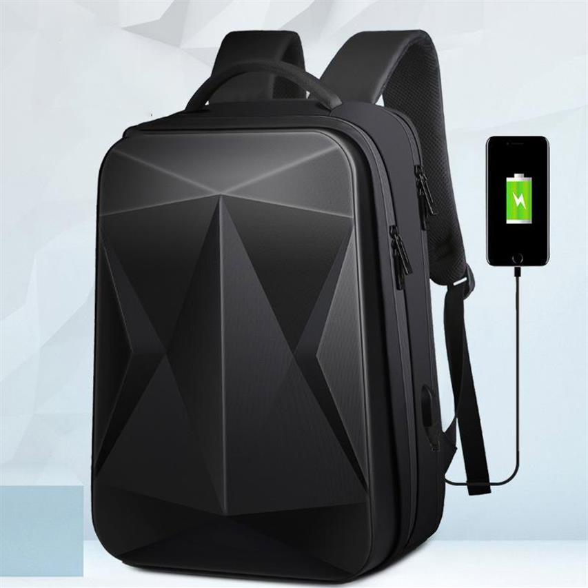 

Fashion 17 3 inch computer bag backpack multifunction hard shell series backpack men anti theft waterproof laptop backpacks business tr2168, Black