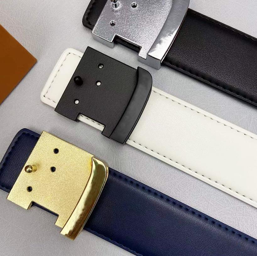 2022 Men Designers Belts Classic fashion luxury casual letter L smooth buckle womens mens leather belt width 3.8cm with orange box