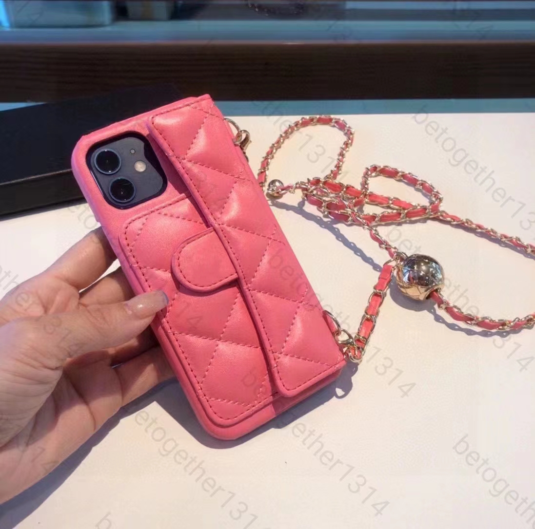 

fashion Card-pack phone cases iPhone 13 Pro Max 14 11 12 XS XSMAX XR 7 8 Plus Designer Top leather Stylish hardware straps adjustable, C1