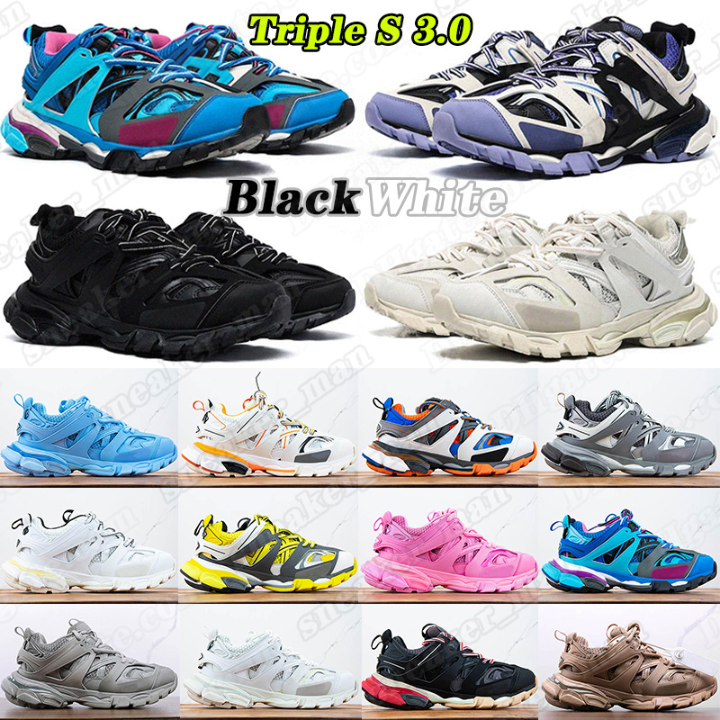 

designer mens women sports casual shoes triple s 3.0 track 3 trainers platform sneakers vintage 17fw paris dad Tess.S. luxury loafers with dust bag, With box
