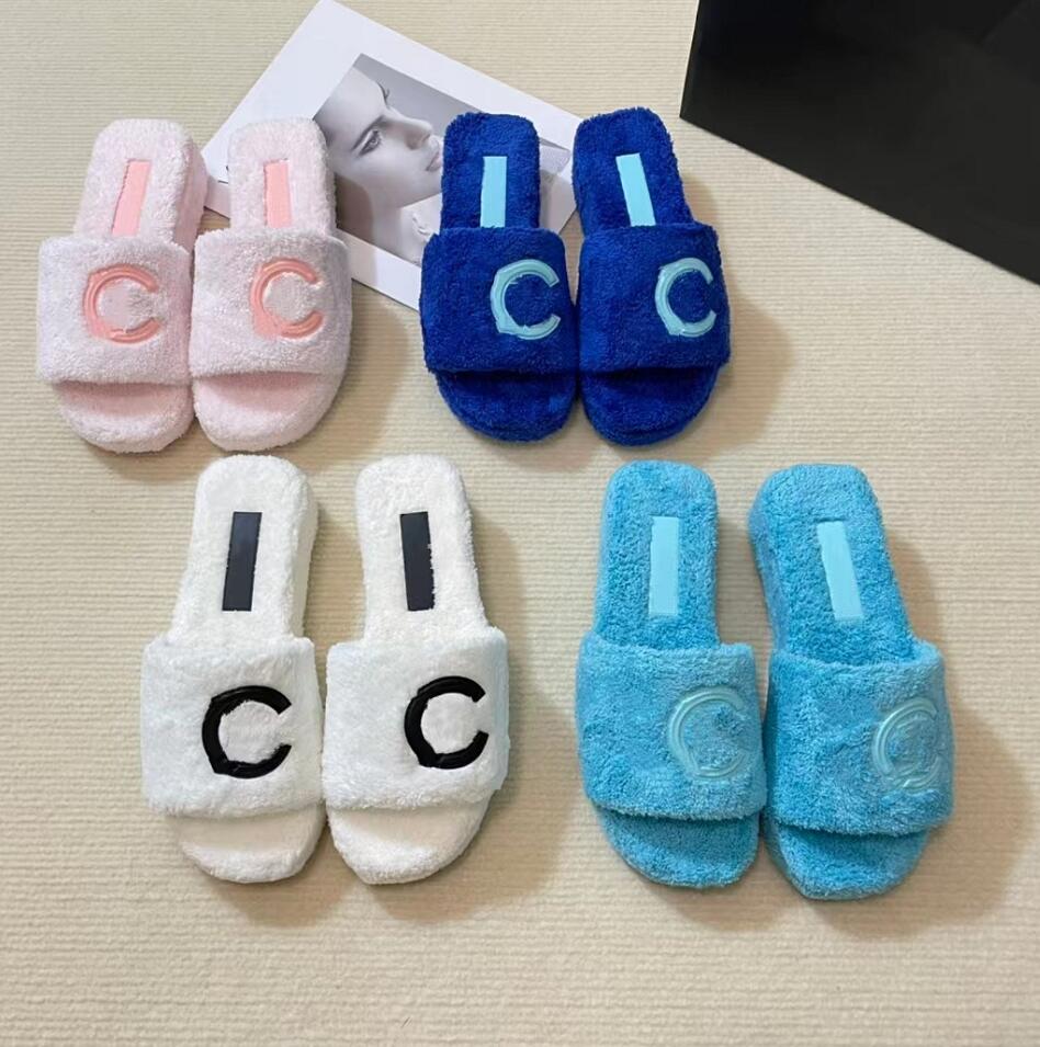 

Thick-Soled Solid Color Slipper Plush Letter Women Sandal Winter Outdoor Leisure Slippers Designer Brand Home Comfort Warmth Fashion Sandal, Not for individual sale