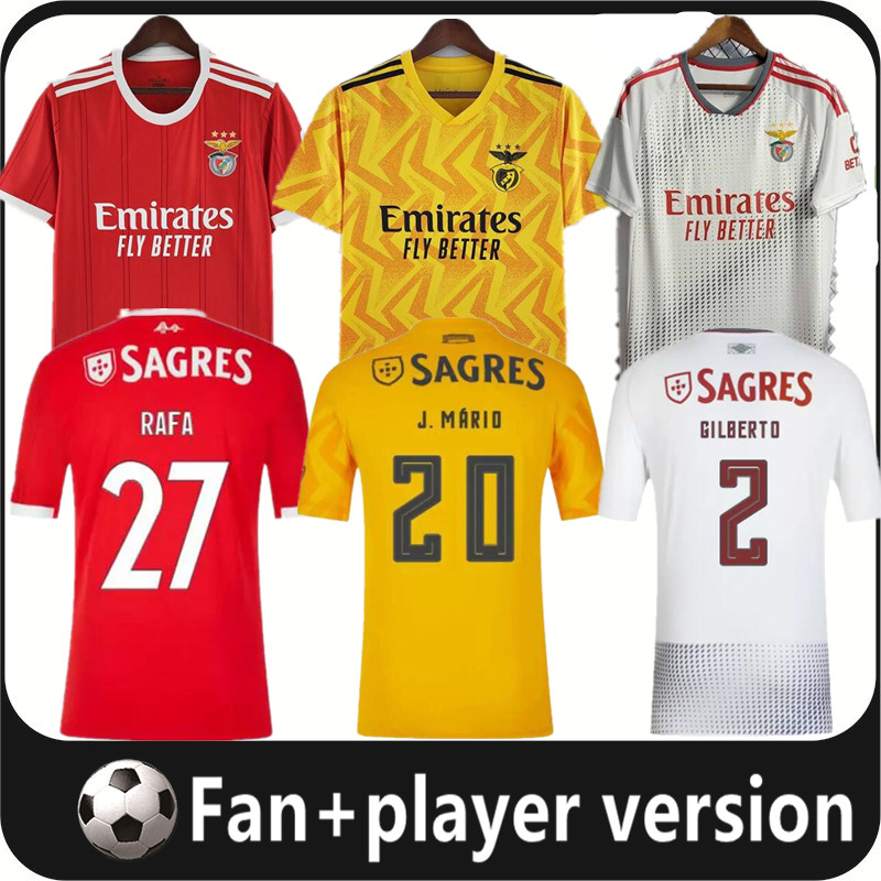 

22 23 benfica soccer jerseys OTAMENDI GRIMALDO 2022 2023 RAFA jota Pizzi SEFEROVIC PEDRINHO men fans football uniforms shirts player version, 22/23 3rd
