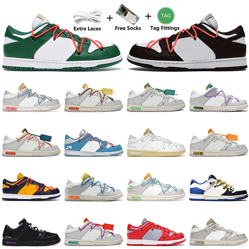 

2023 5A-High Quality Skate Low Running Shoes Lot The 01-50 Dunled University Blue Futura Green Yellow White Men Women Trainers Sneakers 36-48 With Socks, Lot 15
