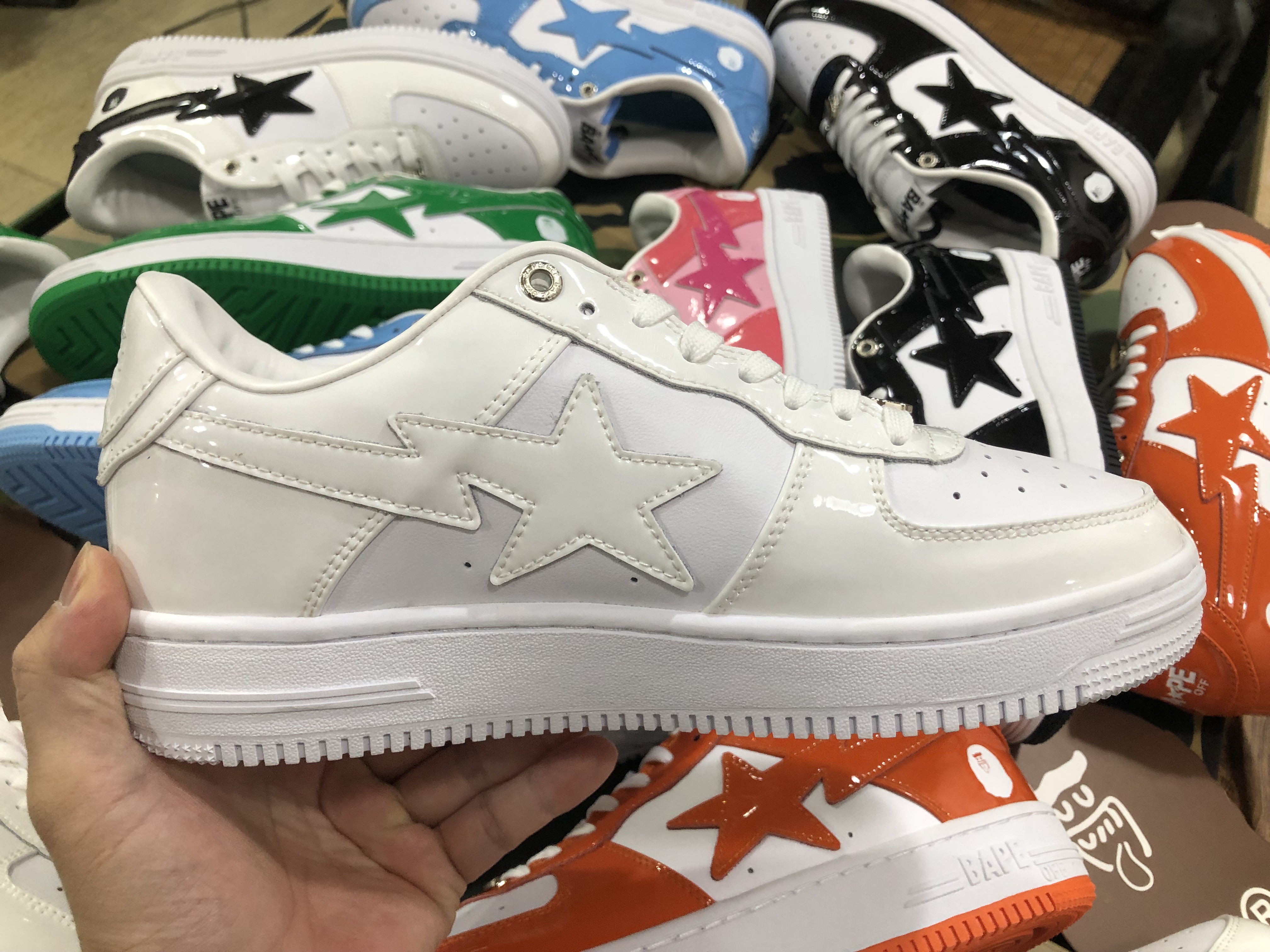 

Baped off SK8 Beige ABC Camo Blue White Black Mens Trainers Size 36-45 Top Fashion Bapesta Women Mens Designer Platform Running Shoes Bapestas Runner Sneakers, G3