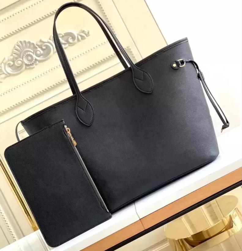 

Designers Leather Bags womens Handbags high qulity crossbody lady Shoulder Bag shopping totes coin purse 2 pcs/set M45685, Black letter