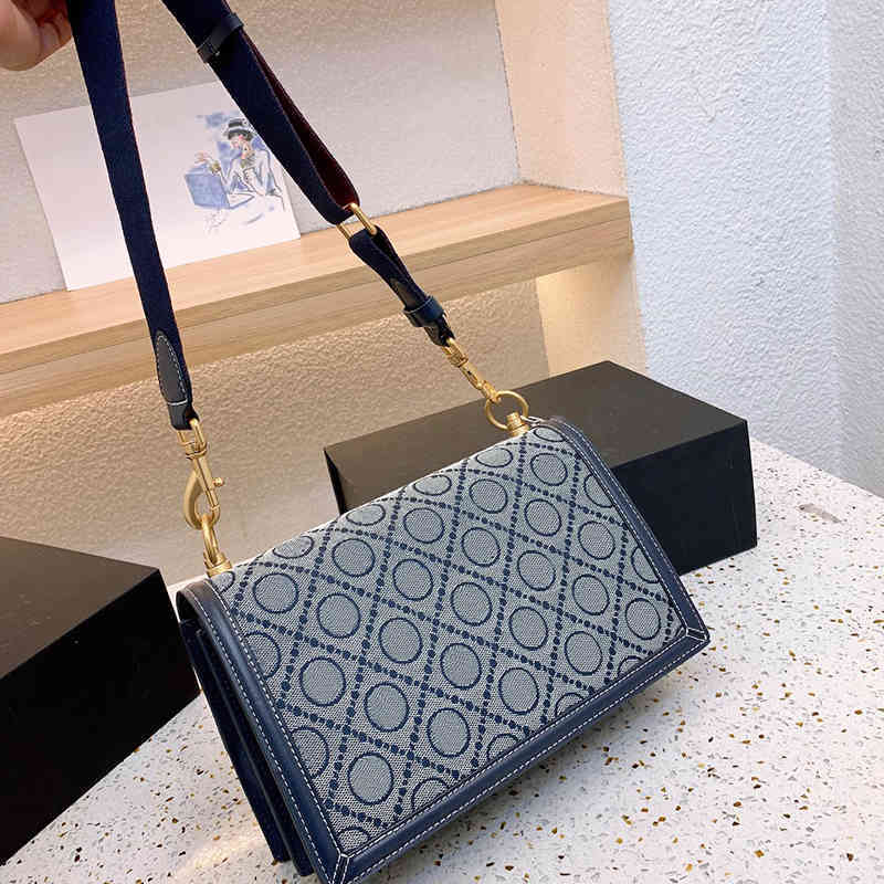 

5A shoulder bag designer handbag Square Crossbody Bags women Classic Printed Luxury Messenger Lady Purse Totes Wide Strap 1106, Tbbag blue