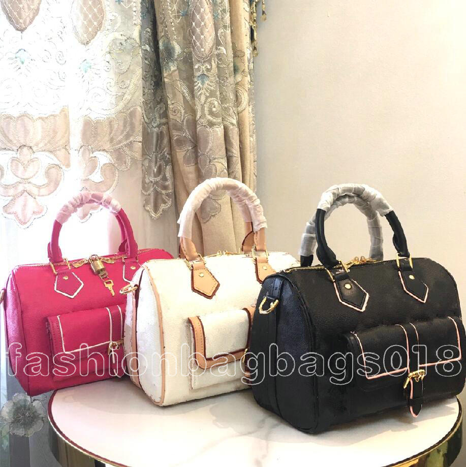 

2022 Speedy 25 Boston Bags Designers Handbag Front Buckle Pocket Luxury Womens Shopping Bag M20852