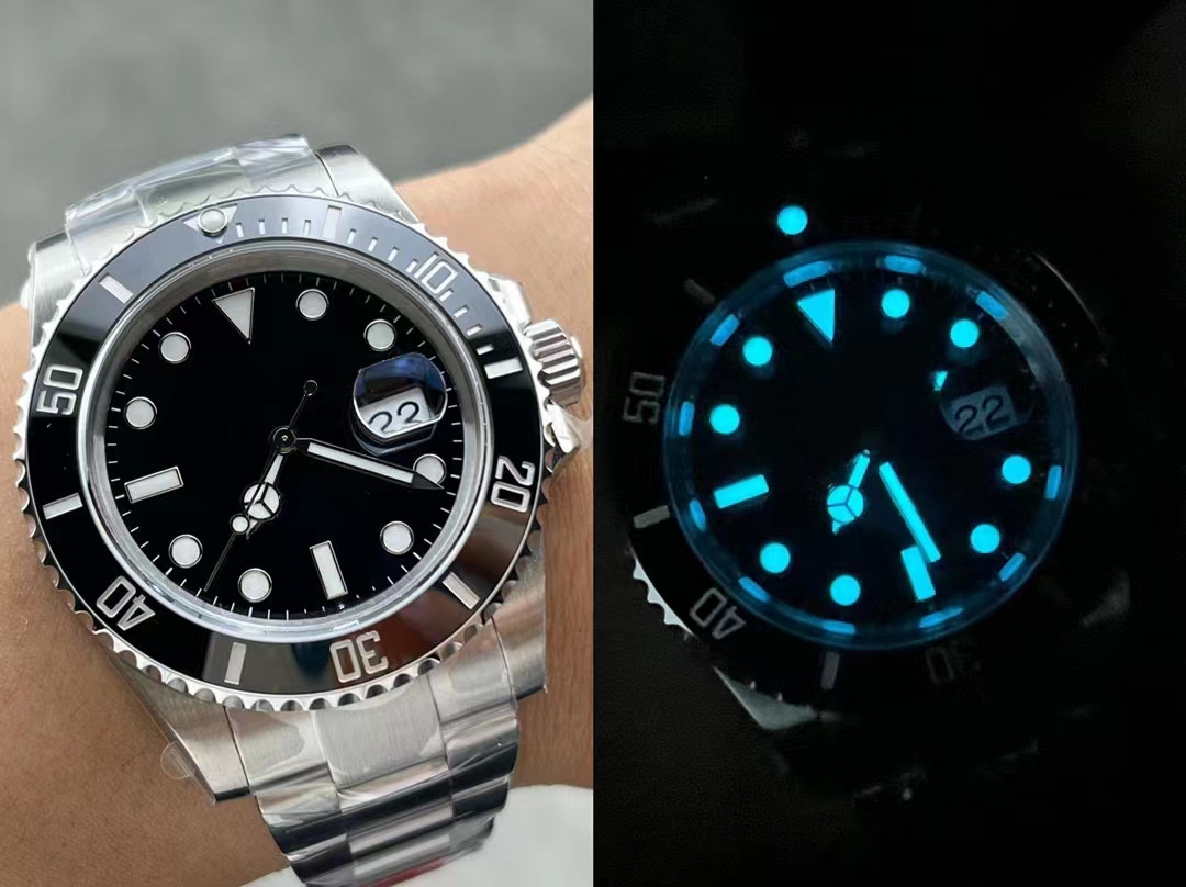 

Men's Automatic Mechanical Watch 41mm Black Ceramic Bezel Premium Caliber 3235 Montre de Luxe Sapphire Glass Luminous Water Resistant Watch, Silver