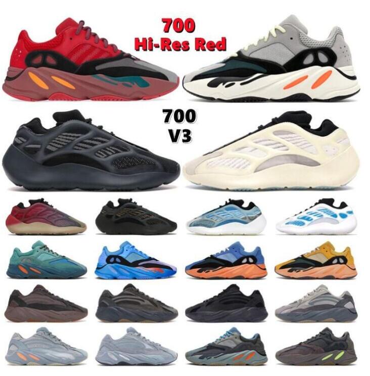 28color 2022 tiana Sandals Top Quality 700 V2 Running Shoes Inertia 3M Reflective Tephra Runner Solid Grey Utility Black Vanta Men Women Sneakers Si