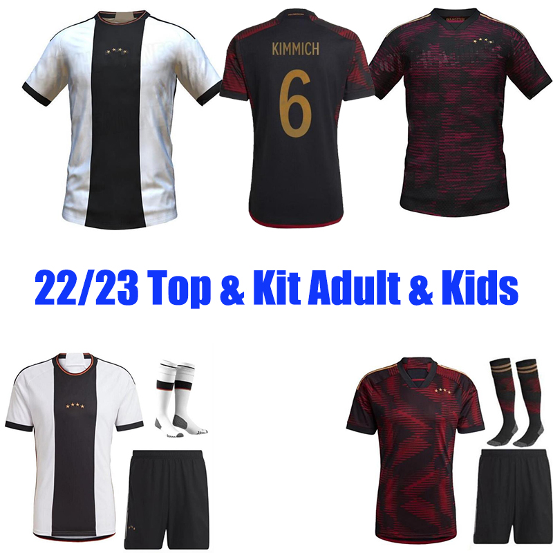 

2022 HUMMELS german home away Soccer Jersey KROOS WERNER MULLER Reus Football shirts jerseys KROOS GOTZE SANEA KHEDIRA BOAENG Adult Kids Tops Kits, Home with patch 1