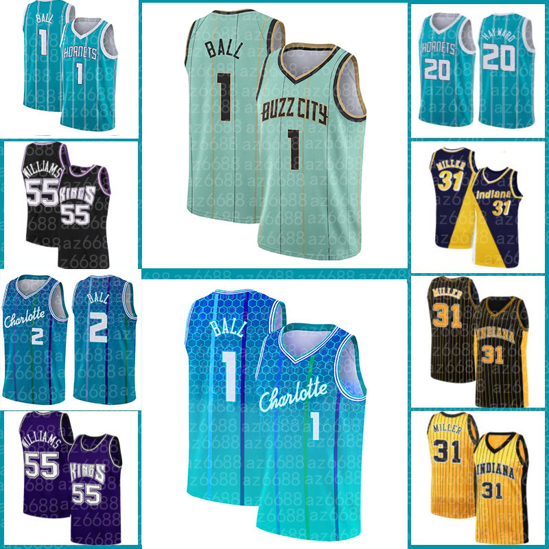 

LaMelo 2 Ball Basketball Jersey Charlotte''Hornets''Men Rct Julius 30 Randle 33 Patrick Blue Ewing, Jersey+2022 patch