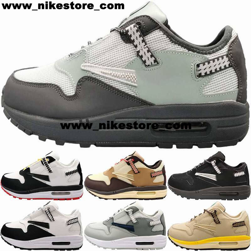 

Casual Air Sneakers Travis Scotts AirMax1 87 Mens Shoes Size 12 1 Us 12 Max Women Trainers One US12 Runnings Big Size Eur 46 Cactus Jack Black 7438 Chaussures Runners