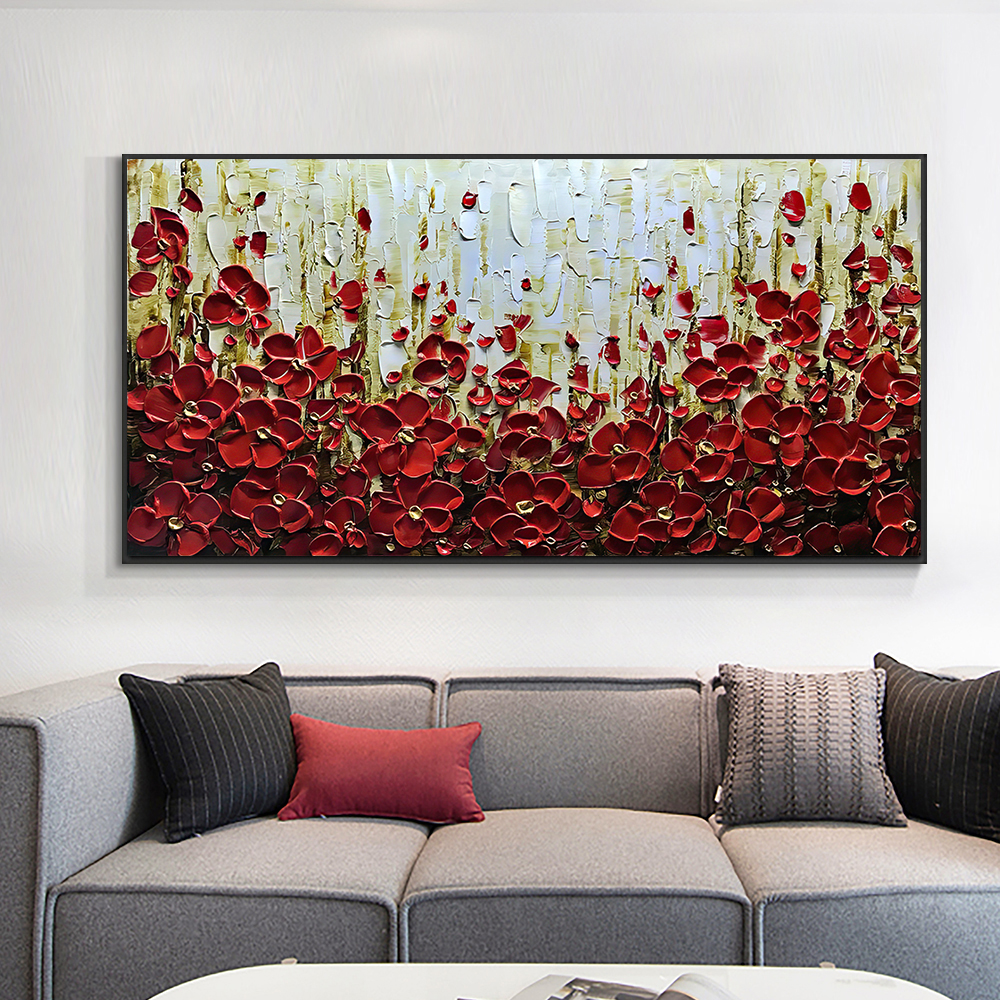 

Canvas Painting Abstract 3D Purple Flowers Canvas Painting Wall Art Posters And Prints Abstract Wall Artworks Pictures For Living Room Decor