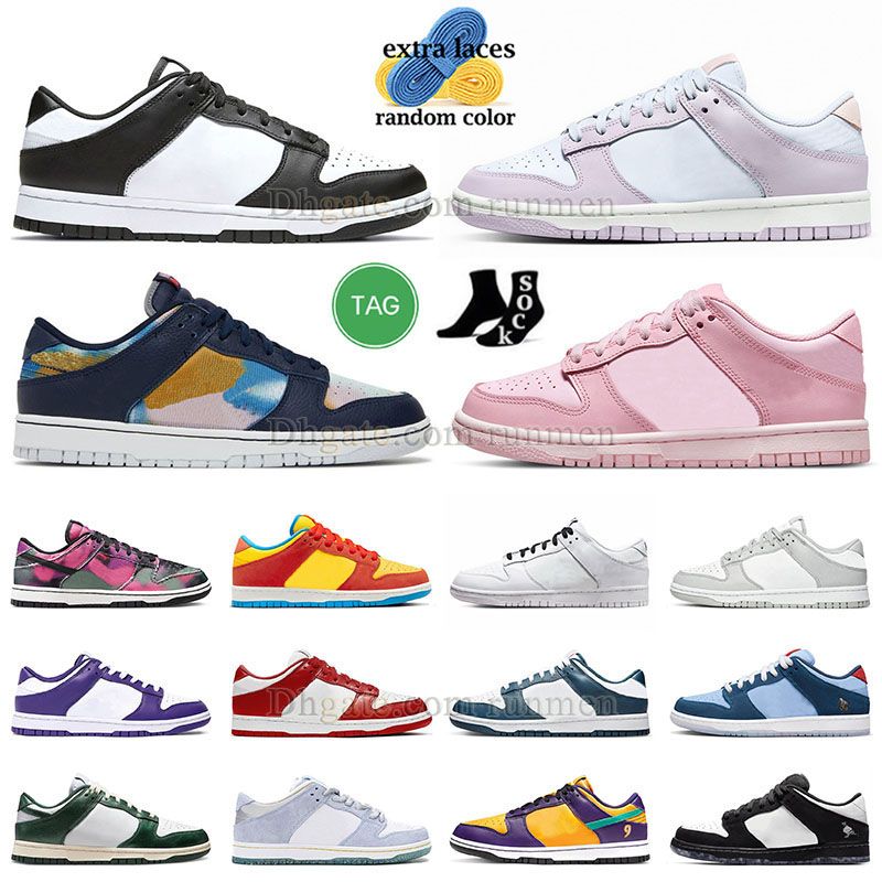 

designer casual shoes for men women dunky low white panda shoes black grey fog triple pink spartan green light court purple easter mens, C40 36-48 graffiti orange