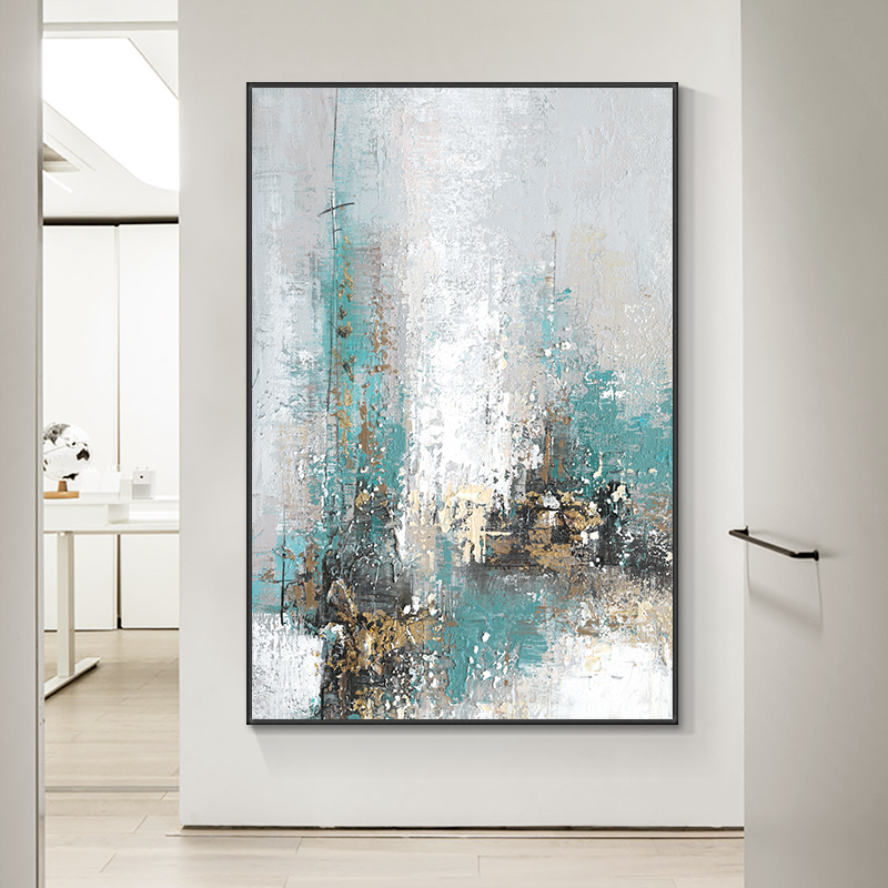 

Painting Abstract Green Blue HD Prints And Posters On Canvas Garden Wall Art Picture for Livinng Room Home Decoration