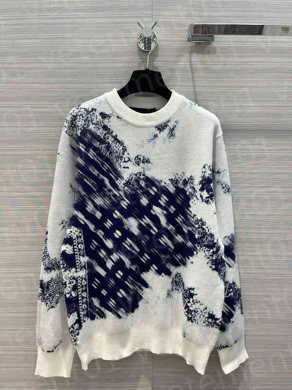 Luxury Womens Sweaters High-end Quality Classic Embroidered Knitted Casual Dress Tops Slim Fit Vintage Sweater Pullovers Brand Designer Women Clo-image-828534263