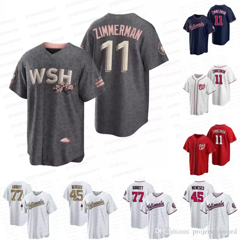 

77# Cory Abbott 2022 Baseball Jersey Joey Meneses Ryan Zimmerman Lane Thomas Victor Arano Steve Cishek Patrick Corbin Josiah Gray Andres Machado Victor Robles, Mens 2022 all star jersey