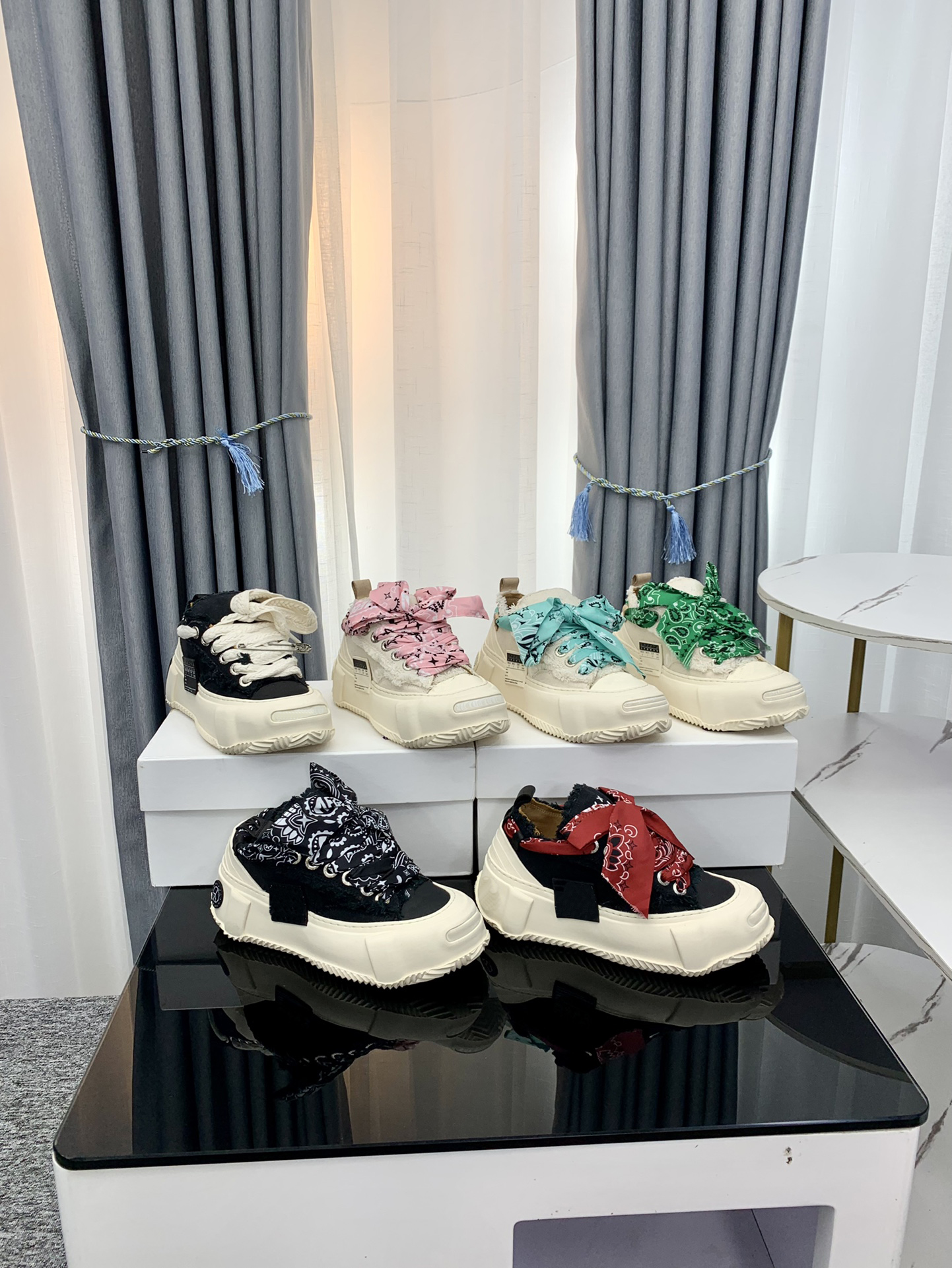 

Designer Slmilence Marshmallow Shoes Chunk Canvas Sneakers Platform Sports Casual Shoe Women Men Tassels Trainer Rubber Low White Black Shoe, Color8