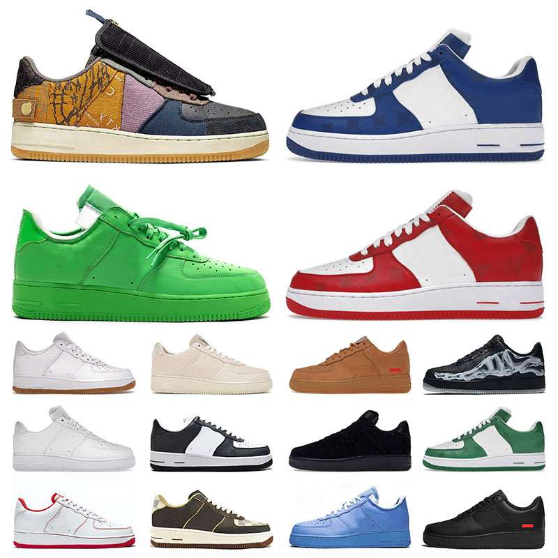 

New Mens Womens Basketball Shoes 1 One Low Virgil Ablohs Black Brown Mca Beige White Gum University Gold What The Red Royal Sports Sneakers Trainers Outdoor, A31 36-40 spruce aura