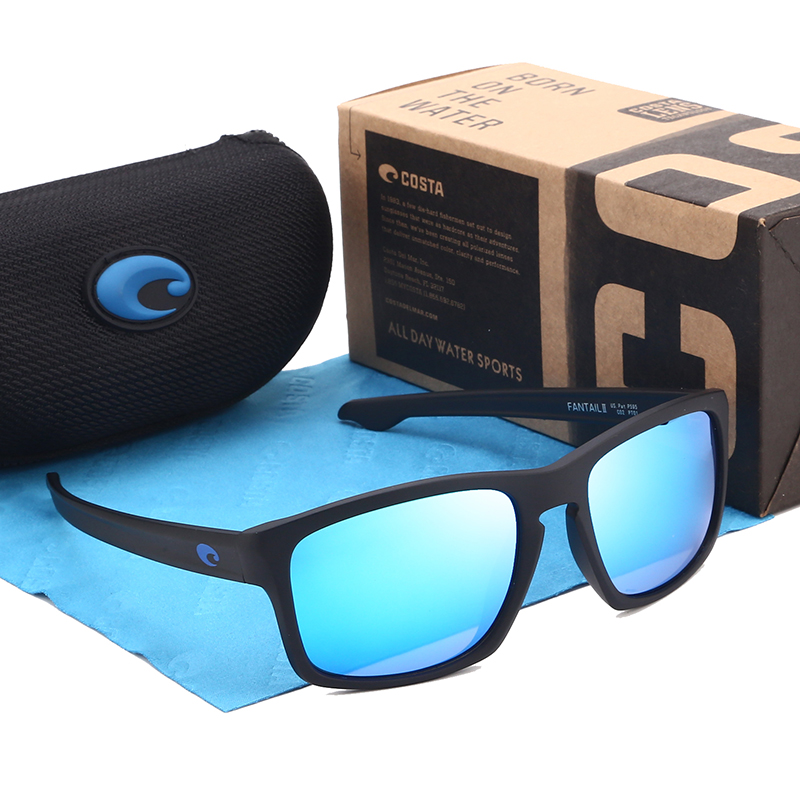 

Luxury Retro Costa Polarized Sunglasses Men Women Fashion Square Brand Designer Driving Sun Glasses Black Shades Fishing Anti-glare