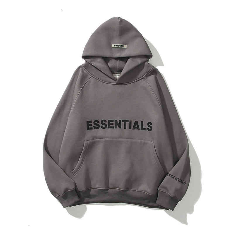 

Essentials Hoodie Men's and Women's Sweatshirt Reflective Letter Printed Fleece Super Fashion Hip Hop Street Sweat, White