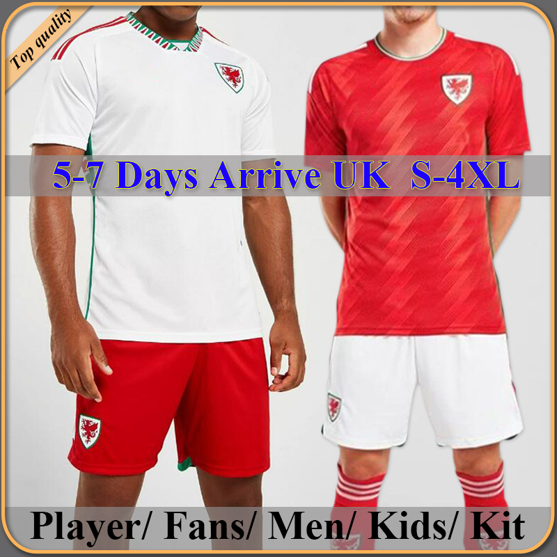 

2022 Wales Soccer Jerseys BALE ALLEN RAMSEY Mens 22 23 world National Team cup Rodon VOKES Home Football Shirt WILSON Uniforms fans player version, 2022 away kit socks