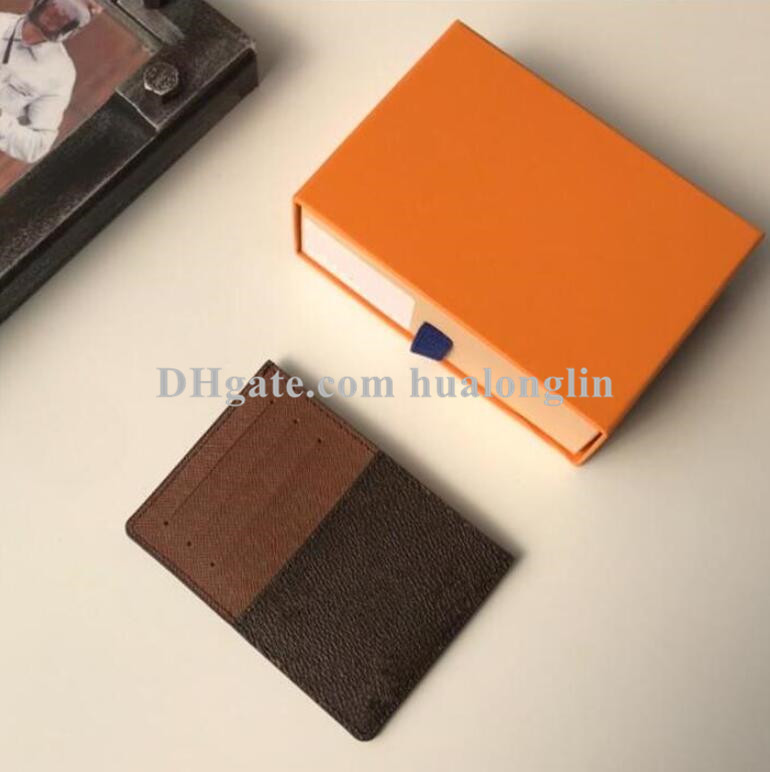 

Classic Designer Woman card holder cash wallet cards slot men original box flower checkers grid fashion whole sale, Flower-pink