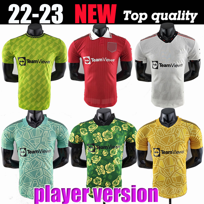 

New 22 23 player soccer jerseys SANCHO 2022 2023 Eriksen RASHFORD MAN football shirt UTD B. FERNANDES men kids kit VARANE FRED Martinez Shaw MATA R.VARANE MALACIA